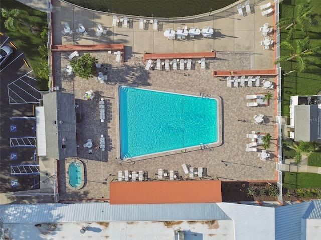 8531 Woodcrest Dr, Port Richey, FL 34668 - drone / aerial view of a pool