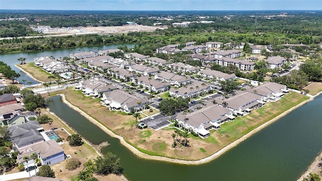 732 Kensington Lake Cir, Brandon, FL 33511 - aerial view of property and surrounding area with a nearby body of water and nearby suburban area