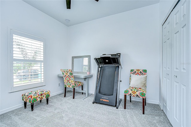 18657 Obregan Dr, Spring Hill, FL 34610 - living area with carpet floors and baseboards