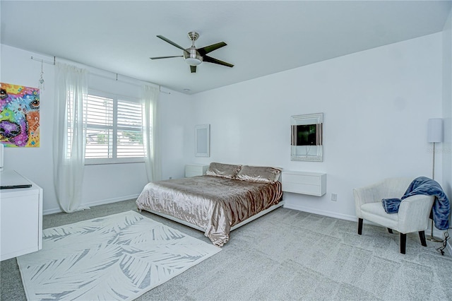 18657 Obregan Dr, Spring Hill, FL 34610 - bedroom featuring carpet floors, baseboards, and a ceiling fan