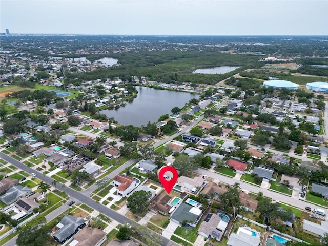 5920 Denver St NE, Saint Petersburg, FL 33703 - aerial overview of property's location with a nearby body of water and nearby suburban area