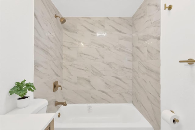 13612 Veronica Dr, Hudson, FL 34667 - full bath featuring shower / bathtub combination, toilet, and vanity