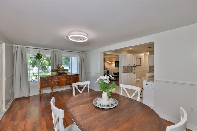dining room featuring wood finished floors