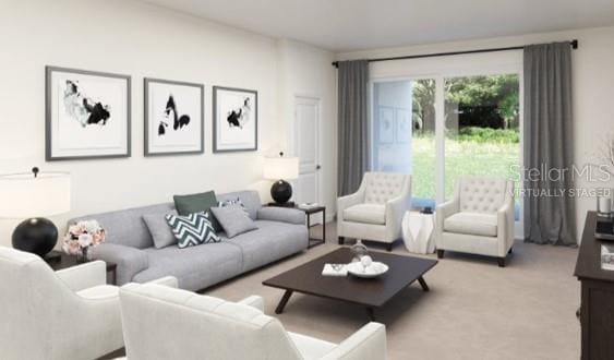 2115 Forage Dr, Kissimmee, FL 34746 - living area featuring light colored carpet