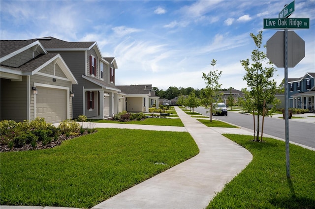 2115 Forage Dr, Kissimmee, FL 34746 - exterior space featuring concrete driveway, a yard, and a residential view