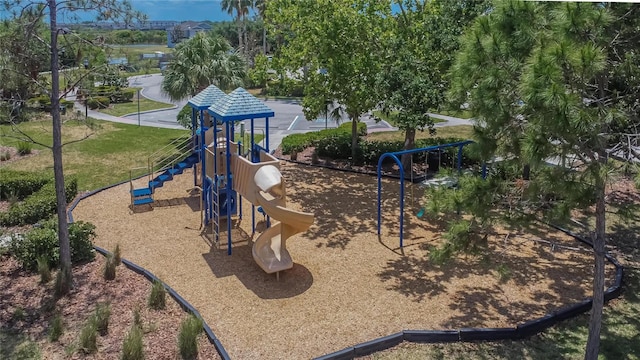 view of community jungle gym