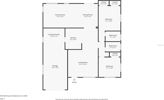 9743 36th Way N Unit 4, Pinellas Park, FL 33782 - room layout