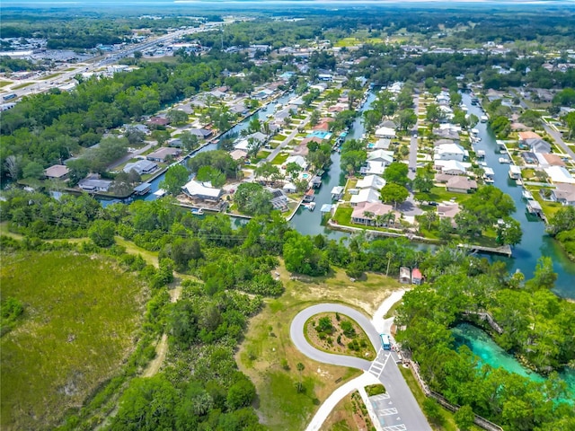 1011 SE 4th Ave, Crystal River, FL 34429 - birds eye view of property with a water view and a residential view