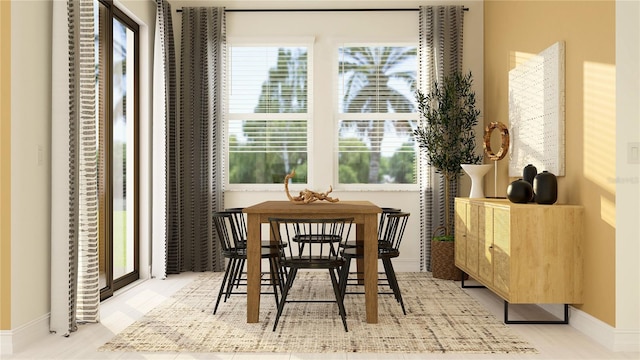 6837 E 115th St, Palmetto, FL 34221 - dining space with a wealth of natural light and baseboards