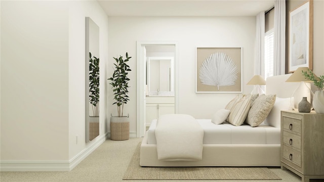 6909 E 116th Ct, Palmetto, FL 34221 - carpeted bedroom with ensuite bathroom and baseboards