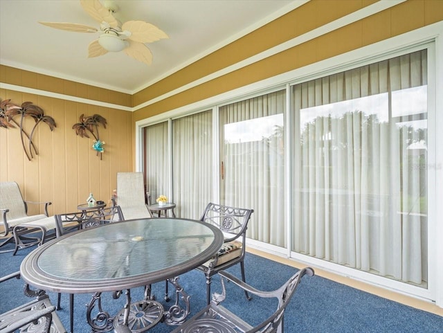 view of sunroom