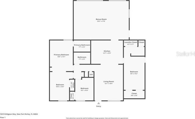 10319 Widgeon Way, New Port Richey, FL 34654 - floor plan / room layout