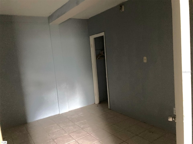 view of spare room