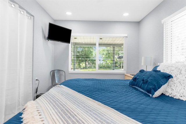 5421 Gay St, Weeki Wachee, FL 34607 - bedroom with a textured wall and recessed lighting