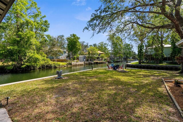5421 Gay St, Weeki Wachee, FL 34607 - view of yard featuring a water view