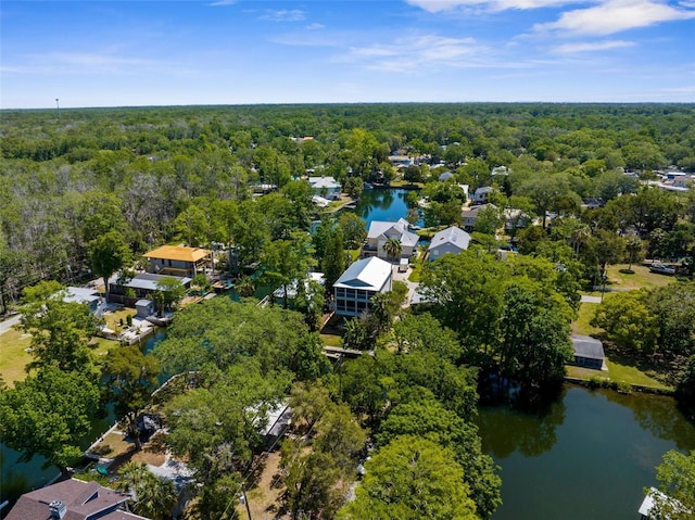 5421 Gay St, Weeki Wachee, FL 34607 - aerial view featuring a water view and a forest view