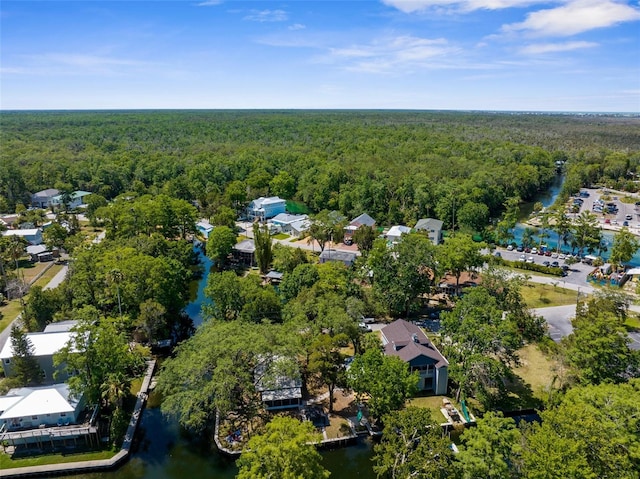 5421 Gay St, Weeki Wachee, FL 34607 - aerial view featuring a water view, a residential view, and a view of trees
