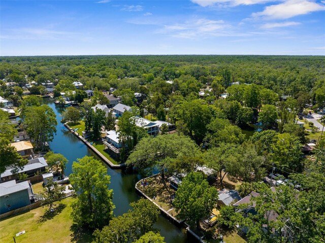 5421 Gay St, Weeki Wachee, FL 34607 - bird's eye view with a water view and a view of trees