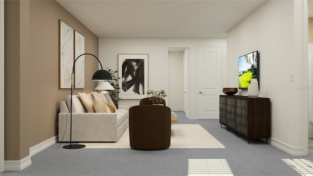 6905 E 116th Ct, Palmetto, FL 34221 - carpeted living room featuring baseboards