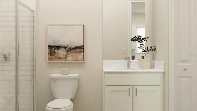6905 E 116th Ct, Palmetto, FL 34221 - full bathroom with a stall shower, vanity, and toilet