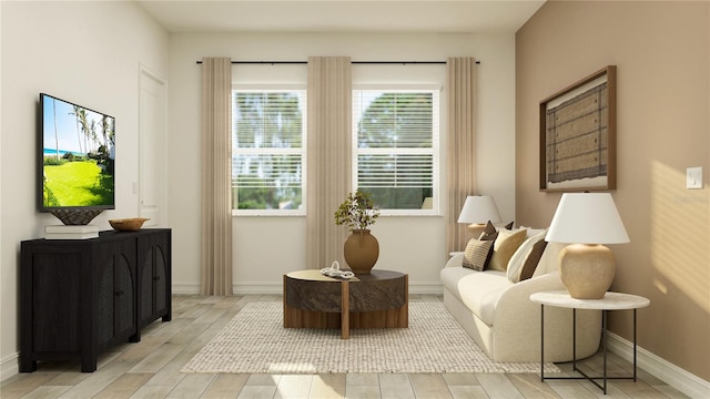 6905 E 116th Ct, Palmetto, FL 34221 - living area with baseboards and wood finished floors