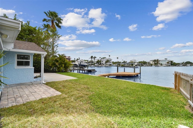 dock featuring a water view