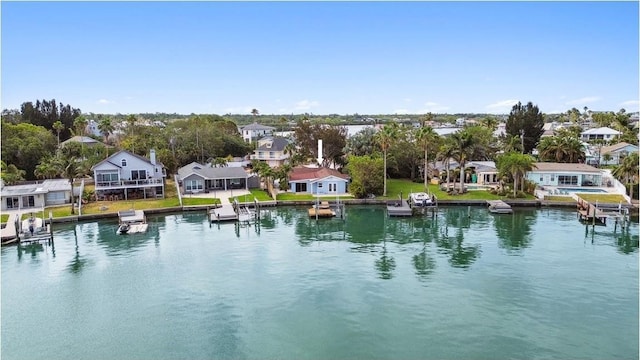 water view featuring nearby suburban area