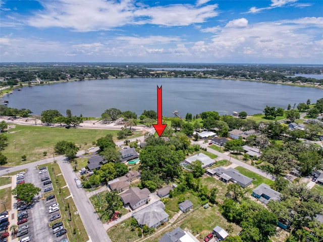 800 W Lake Elbert Dr NE, Winter Haven, FL 33881 - aerial overview of property's location featuring a large body of water and nearby suburban area