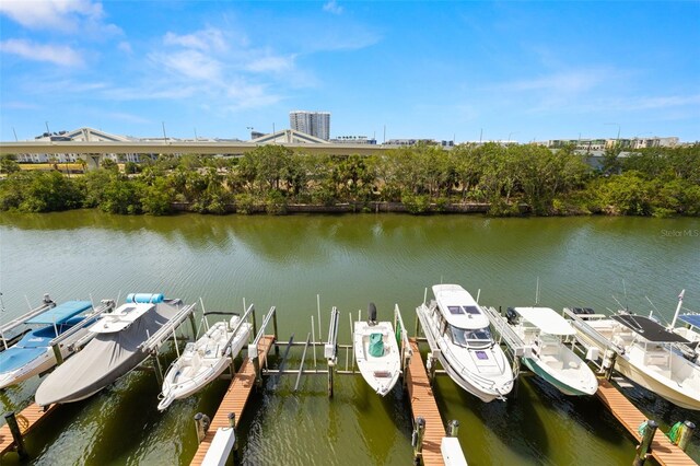 5000 Culbreath Key Way Unit 8-319, Tampa, FL 33611 - dock area featuring boat lift and a water view