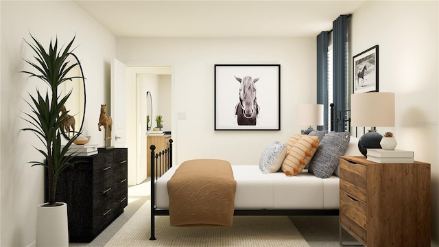 bedroom with carpet flooring