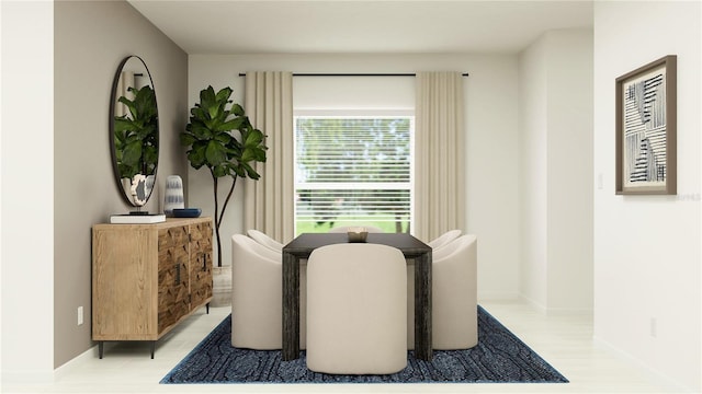 living area with light wood finished floors and baseboards