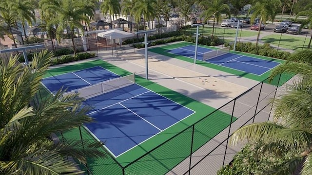 view of sport court with fence and community basketball court
