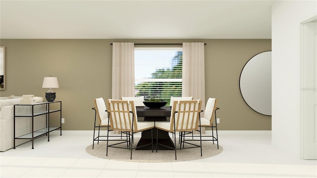 view of dining area