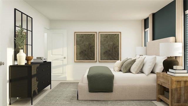 view of carpeted bedroom