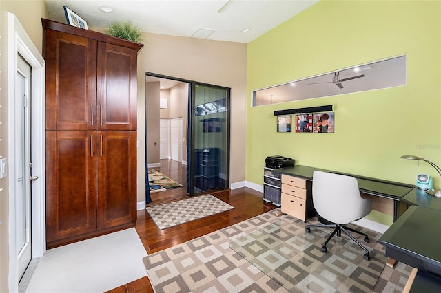 3268 Tanglewood Trl, Palm Harbor, FL 34685 - office space with baseboards and dark wood-style floors