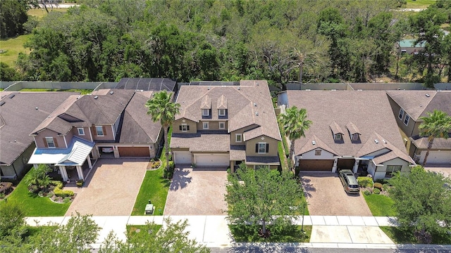 aerial perspective of suburban area