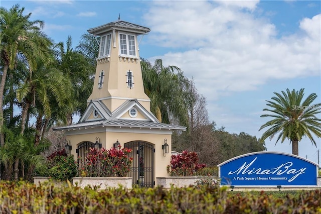 view of community sign