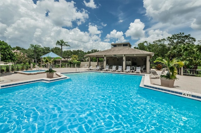3079 Landmark Blvd Unit 1608, Palm Harbor, FL 34684 - community pool with a community hot tub, a patio, and a gazebo