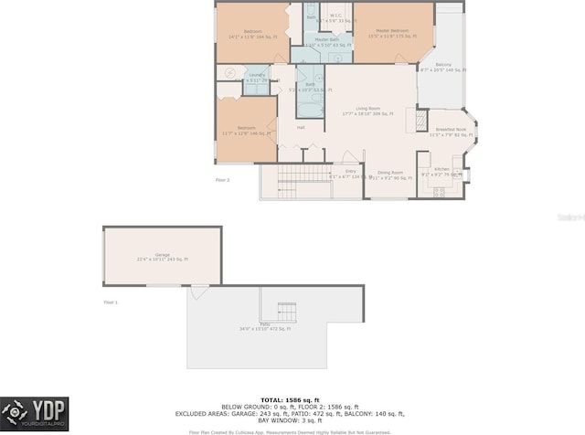 3079 Landmark Blvd Unit 1608, Palm Harbor, FL 34684 - floor plan / room layout
