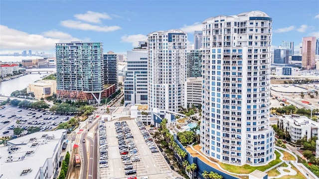 bird's eye view featuring a city view