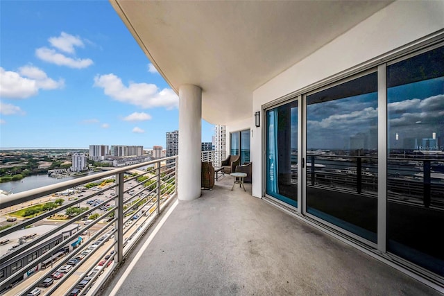 balcony featuring a city view