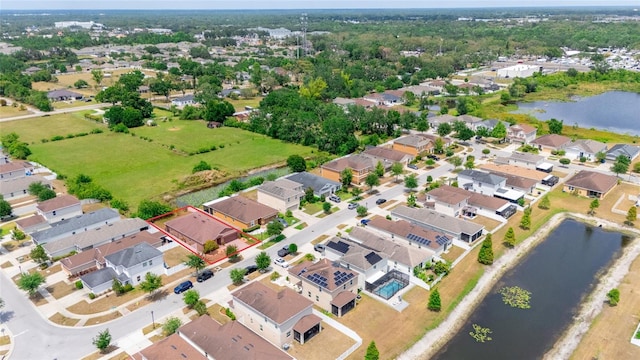 10626 Laguna Plains Dr, Riverview, FL 33578 - aerial view of residential area featuring a nearby body of water and property boundaries highlighted