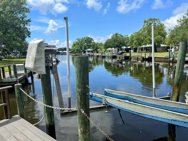 11473 W Sandpiper Ct, Crystal River, FL 34429 - dock featuring a water view and boat lift