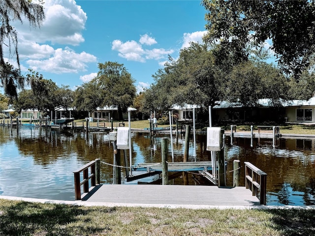 11473 W Sandpiper Ct, Crystal River, FL 34429 - dock area with boat lift and a water view