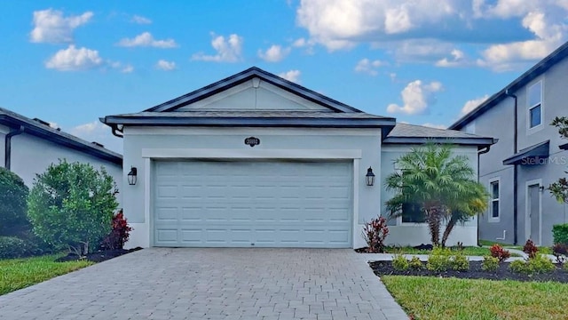 20092 Stone Pine Cir, Lutz, FL 33558 - single story home featuring decorative driveway, a garage, and stucco siding