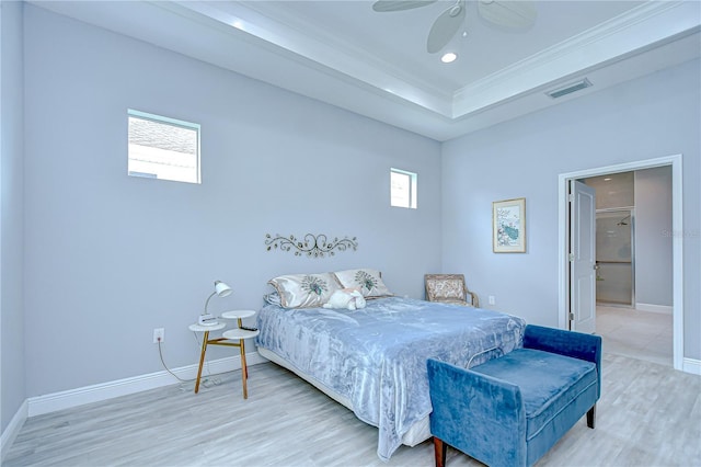 5732 Stockport St, Riverview, FL 33578 - bedroom featuring multiple windows, visible vents, wood finished floors, and ornamental molding