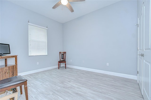 5732 Stockport St, Riverview, FL 33578 - interior space with ceiling fan, baseboards, and light wood-style floors