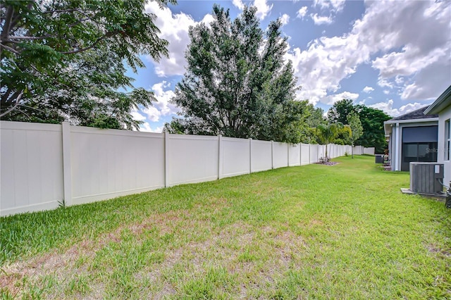 5732 Stockport St, Riverview, FL 33578 - view of yard with central AC and fence private yard