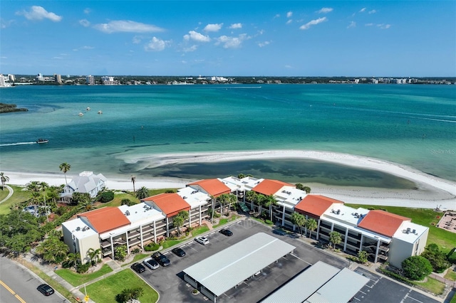 bird's eye view of unending shoreline