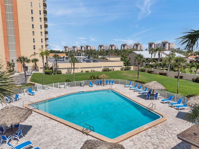 4900 Brittany Dr S Unit 805, Saint Petersburg, FL 33715 - community pool featuring a patio